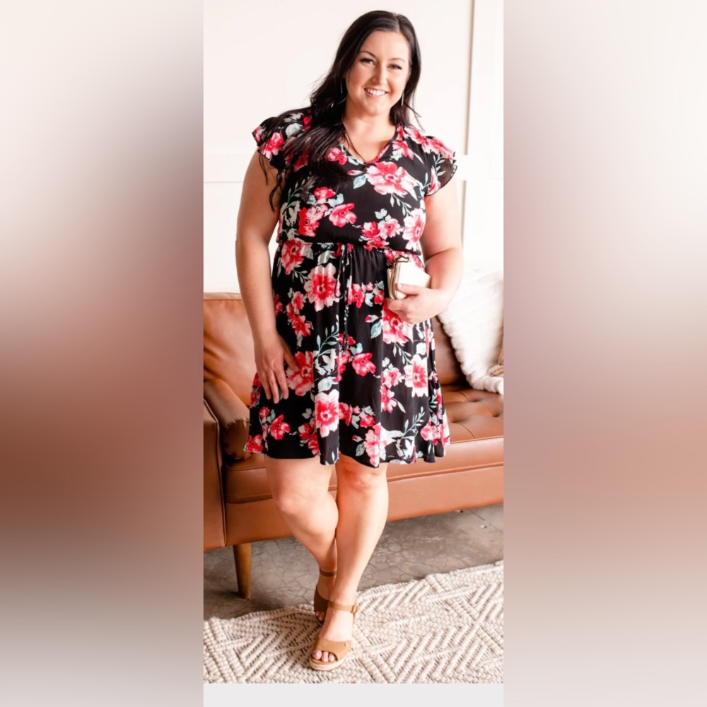 First Love “Until We Meet Again” floral print dress 3XL